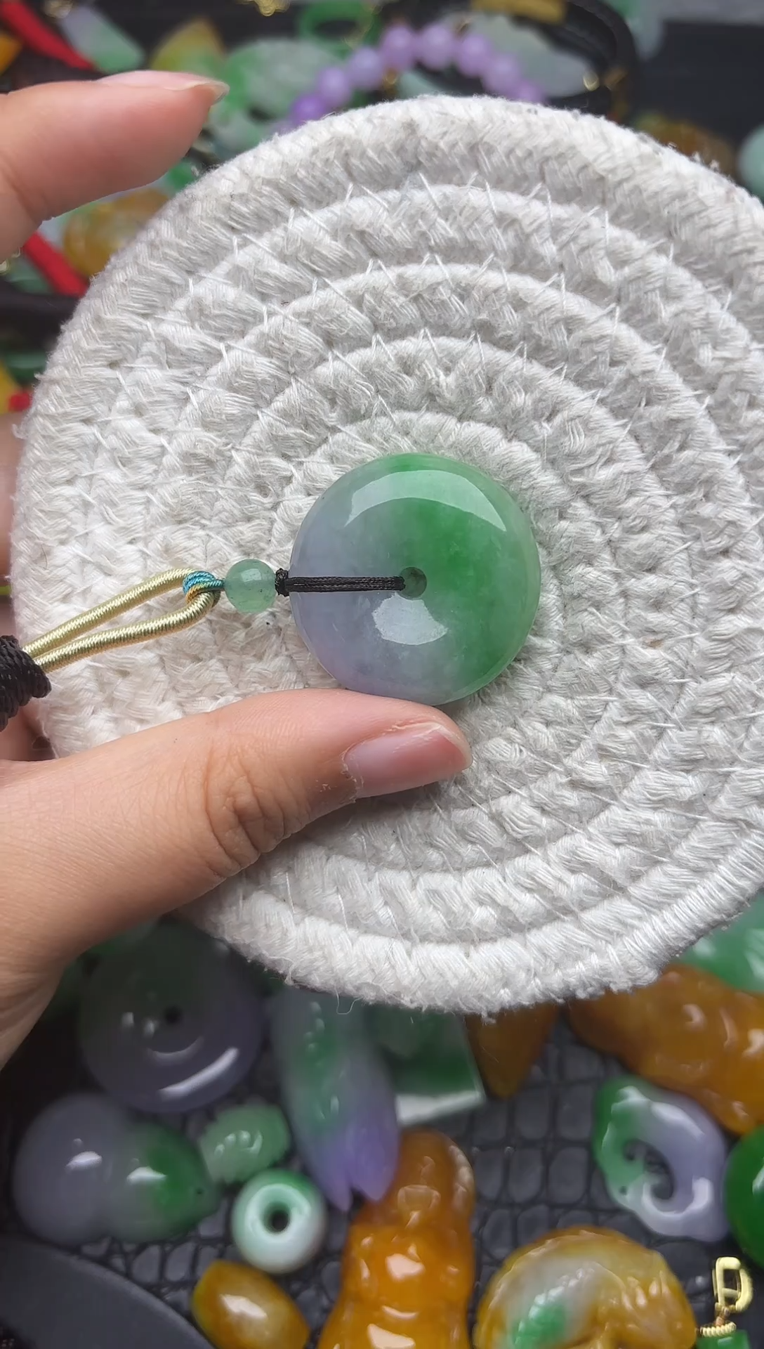 颈饰未镶嵌翡翠缅甸翡翠吊坠