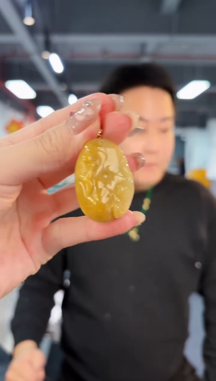 【闪购商品】翡翠颈饰18K金镶嵌 缅料A货/支持复检/一件