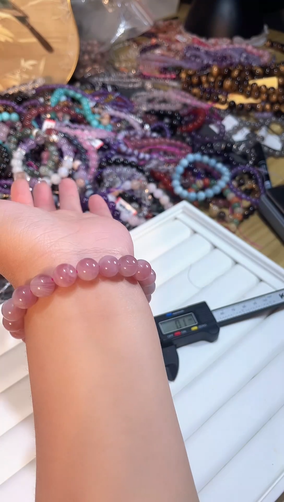 水晶手链未镶嵌紫马粉10mm