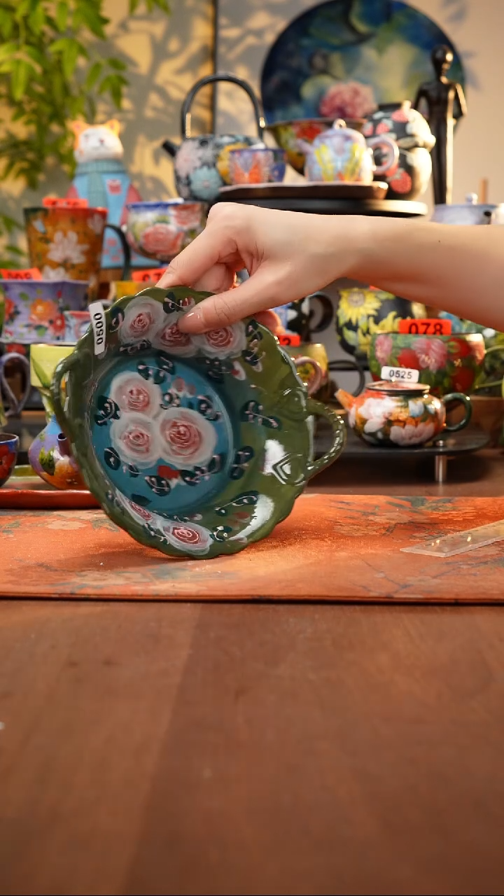 瓷片景德镇手工手绘500