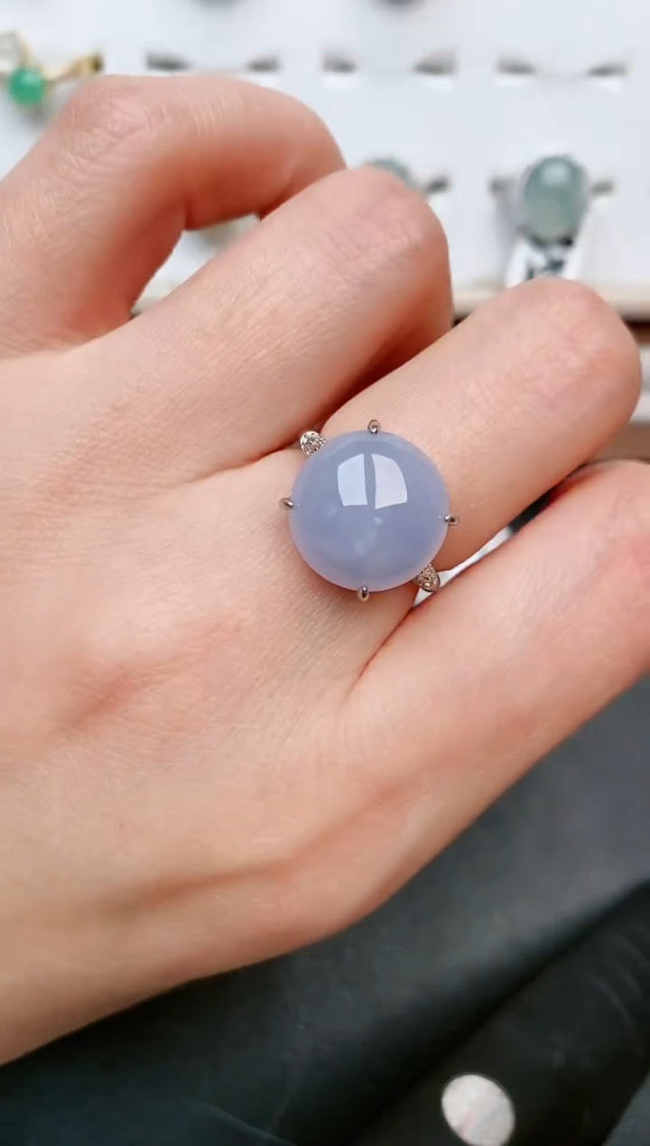 【闪购商品】翡翠戒指银S925镶嵌....