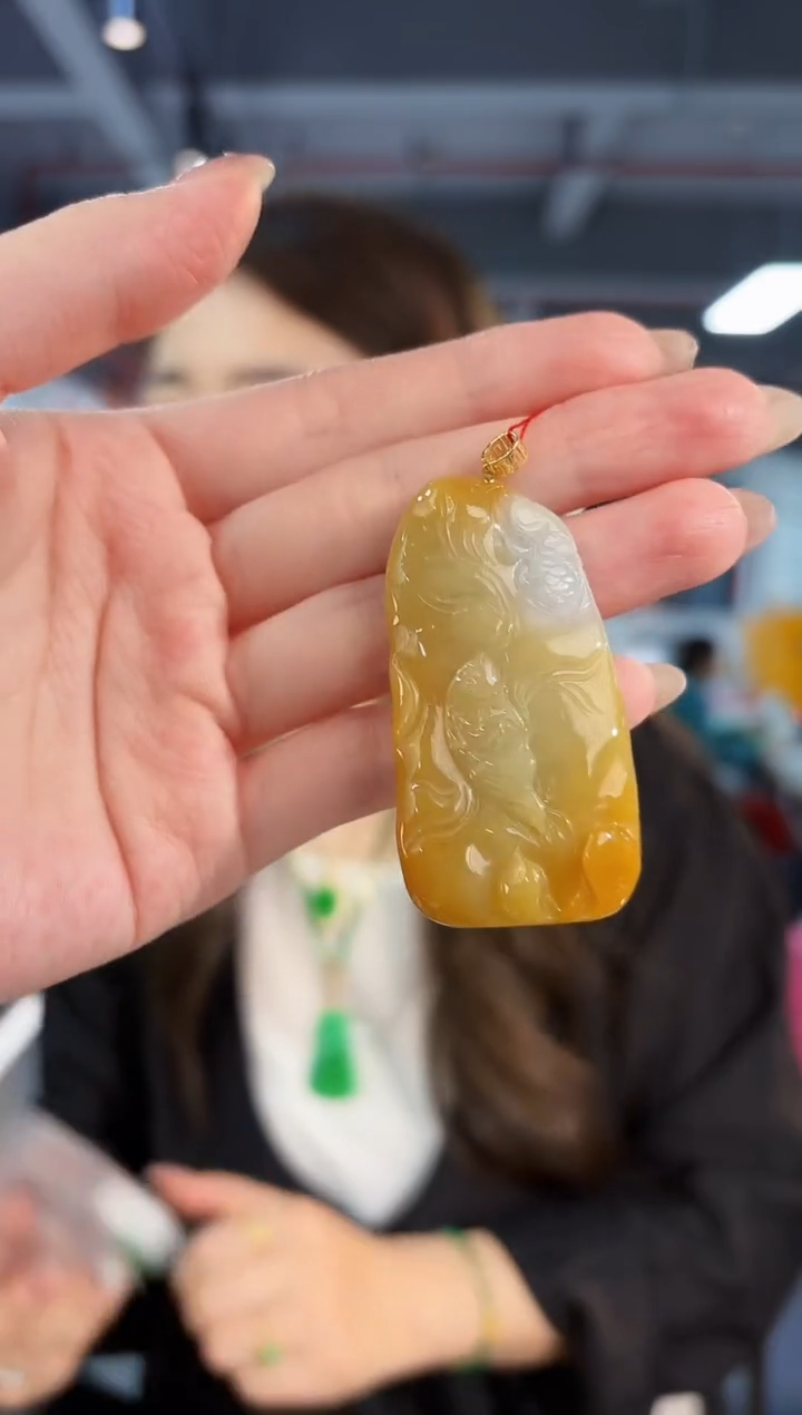 【闪购商品】翡翠颈饰18K金镶嵌缅料A货/支持复检/一件