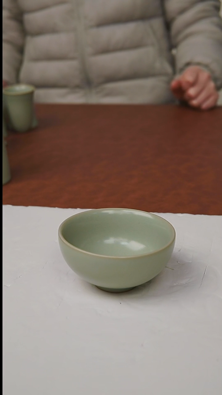 杯子瓷富山严选汝瓷，小茶碗