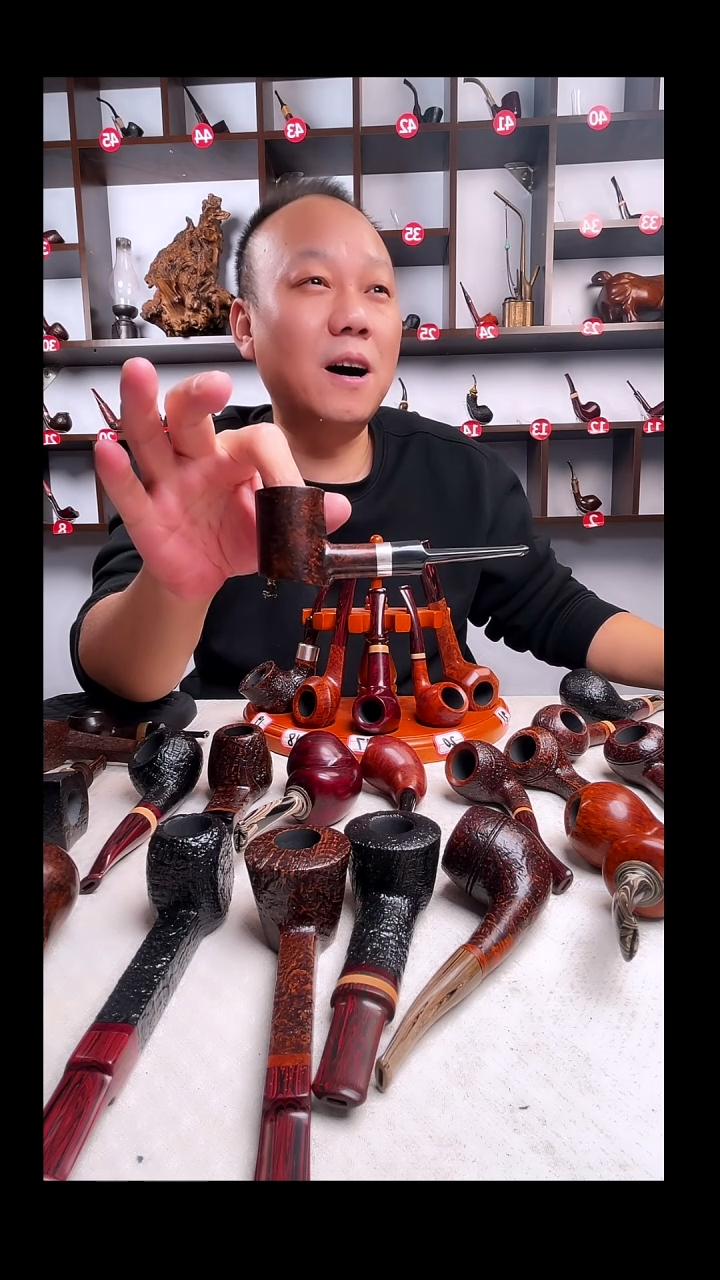 意大利石楠木手工打磨烟斗