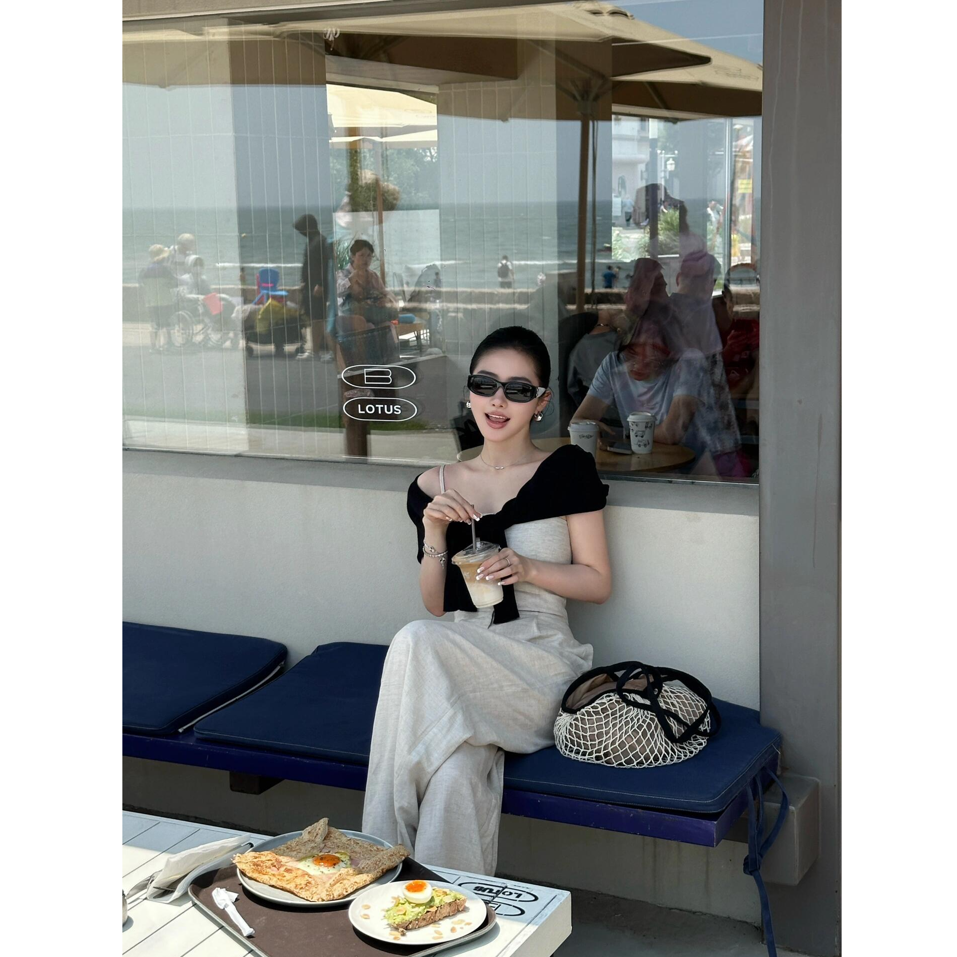 优秀的金蘑菇 史密斯之旅度假旅游穿搭吊带连体裤休闲背带裤套装