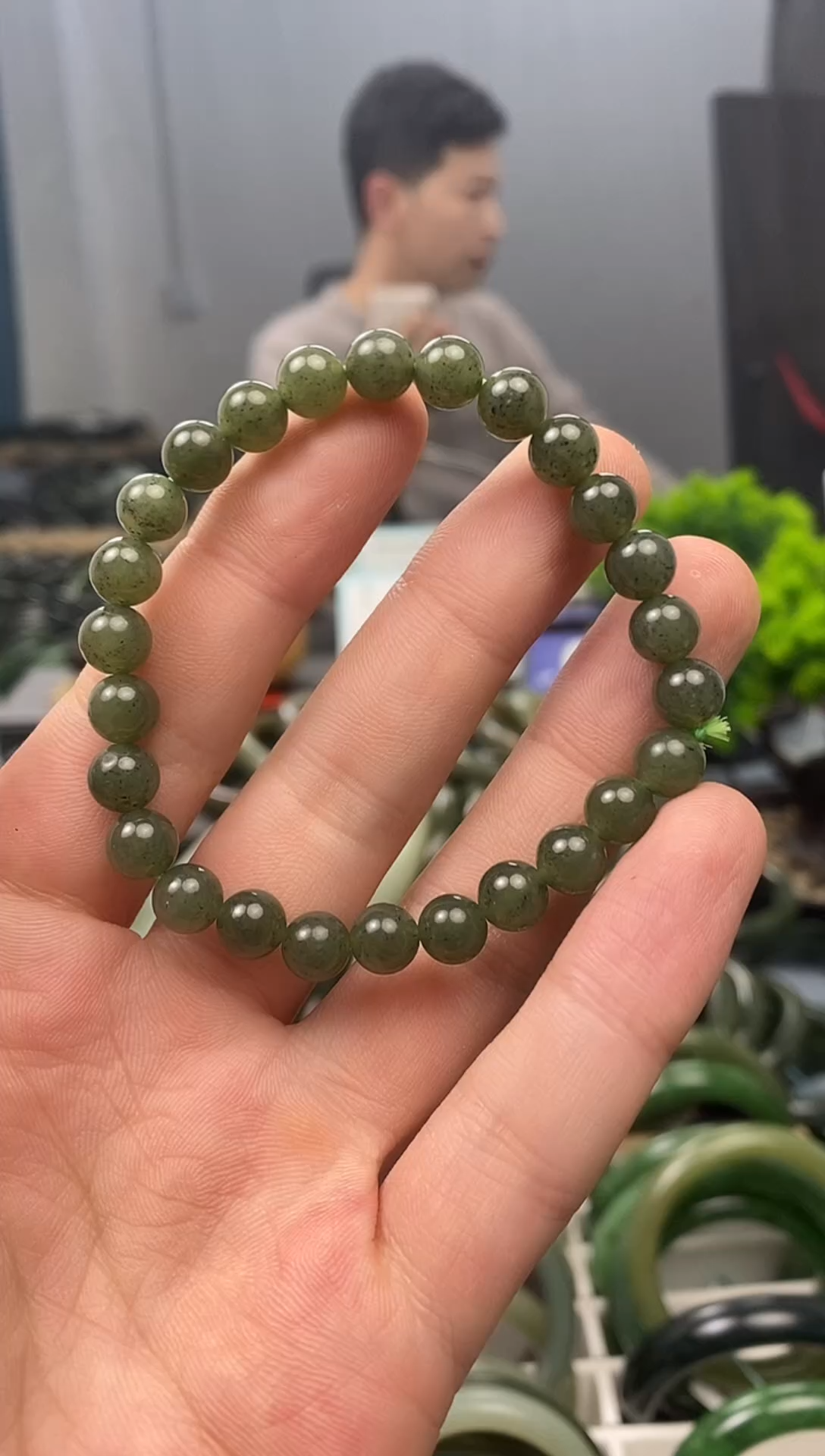 未镶嵌手镯和田玉7mm