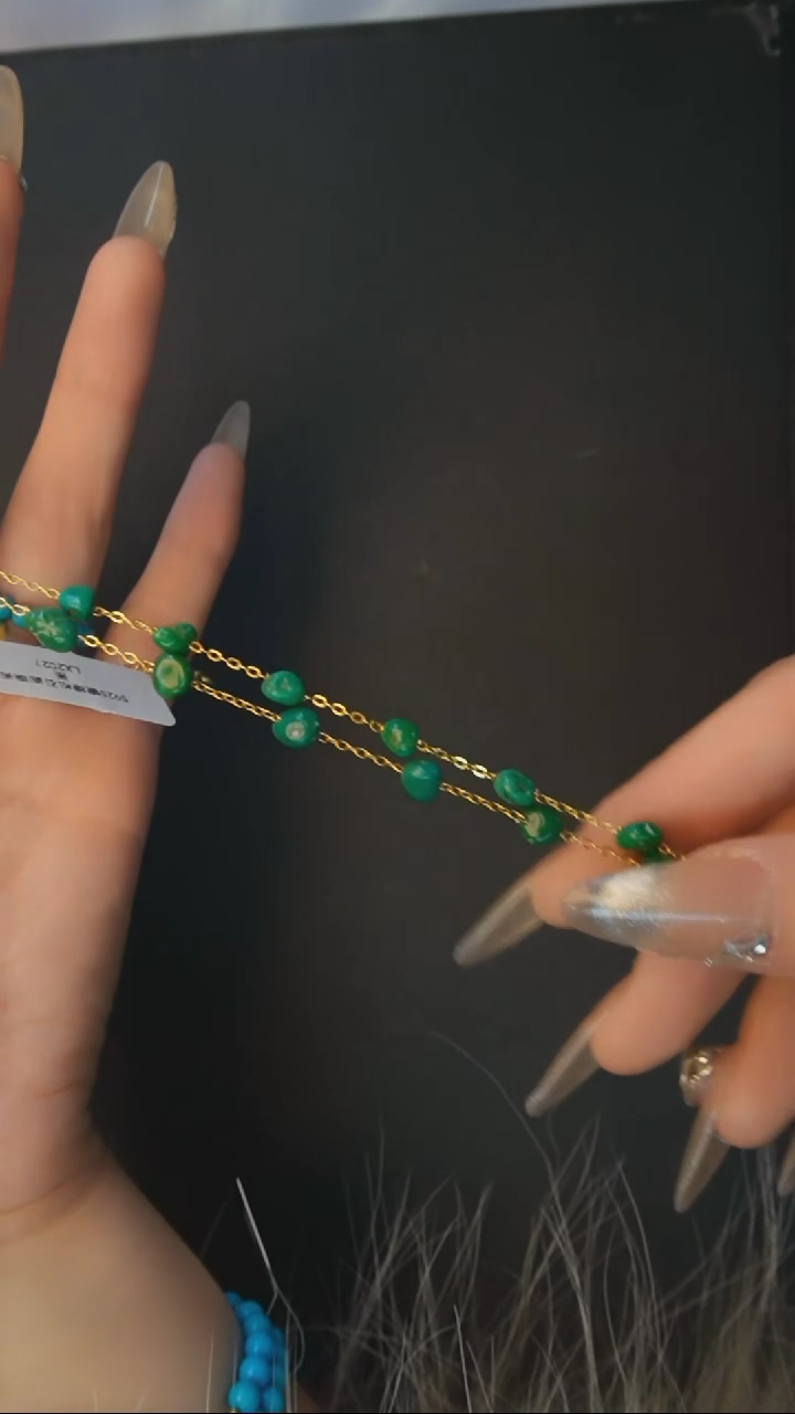 【闪购商品】绿松石项链银S925镶嵌发货一件