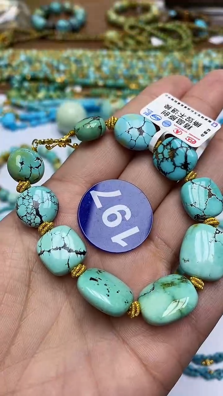 【闪购商品】绿松石手链银S925镶嵌197