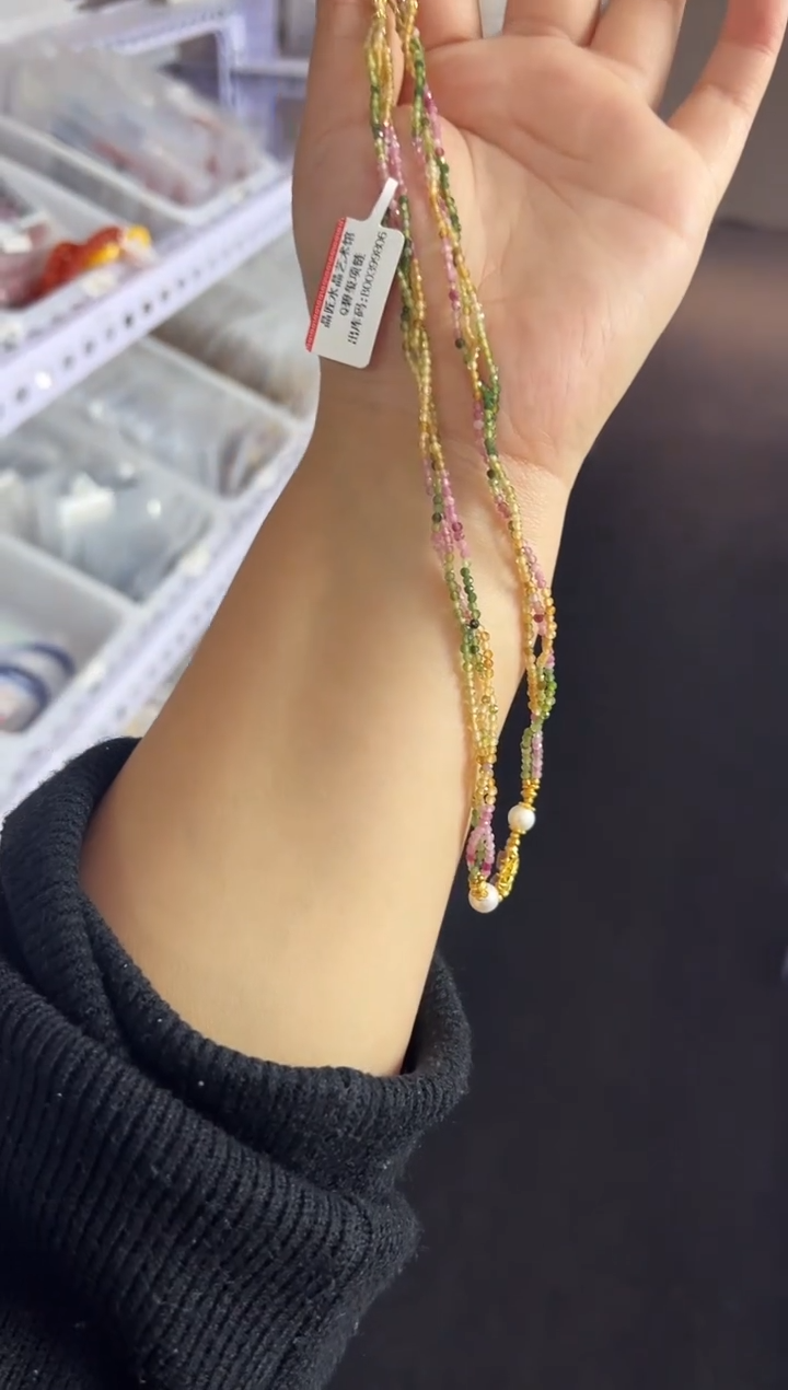 未镶嵌项链碧玺碧玺项链 M20541 多样性发一