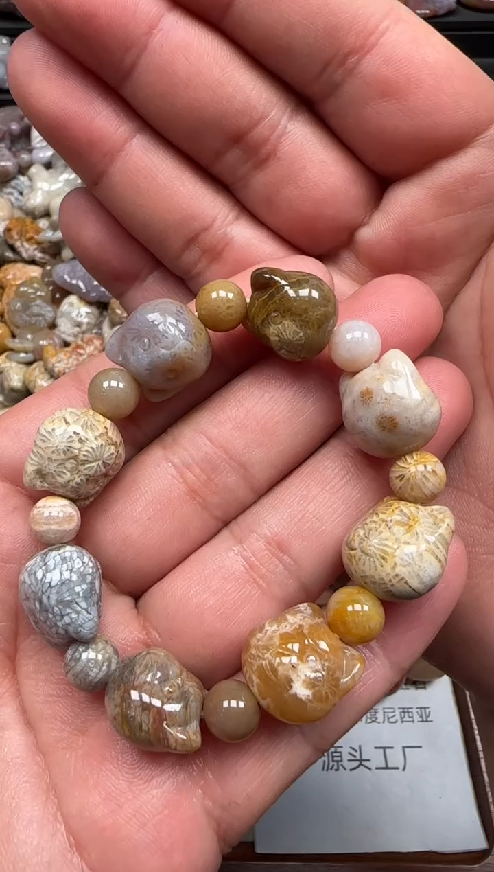 【闪购商品】硅化珊瑚（珊瑚玉）颈饰未镶嵌754