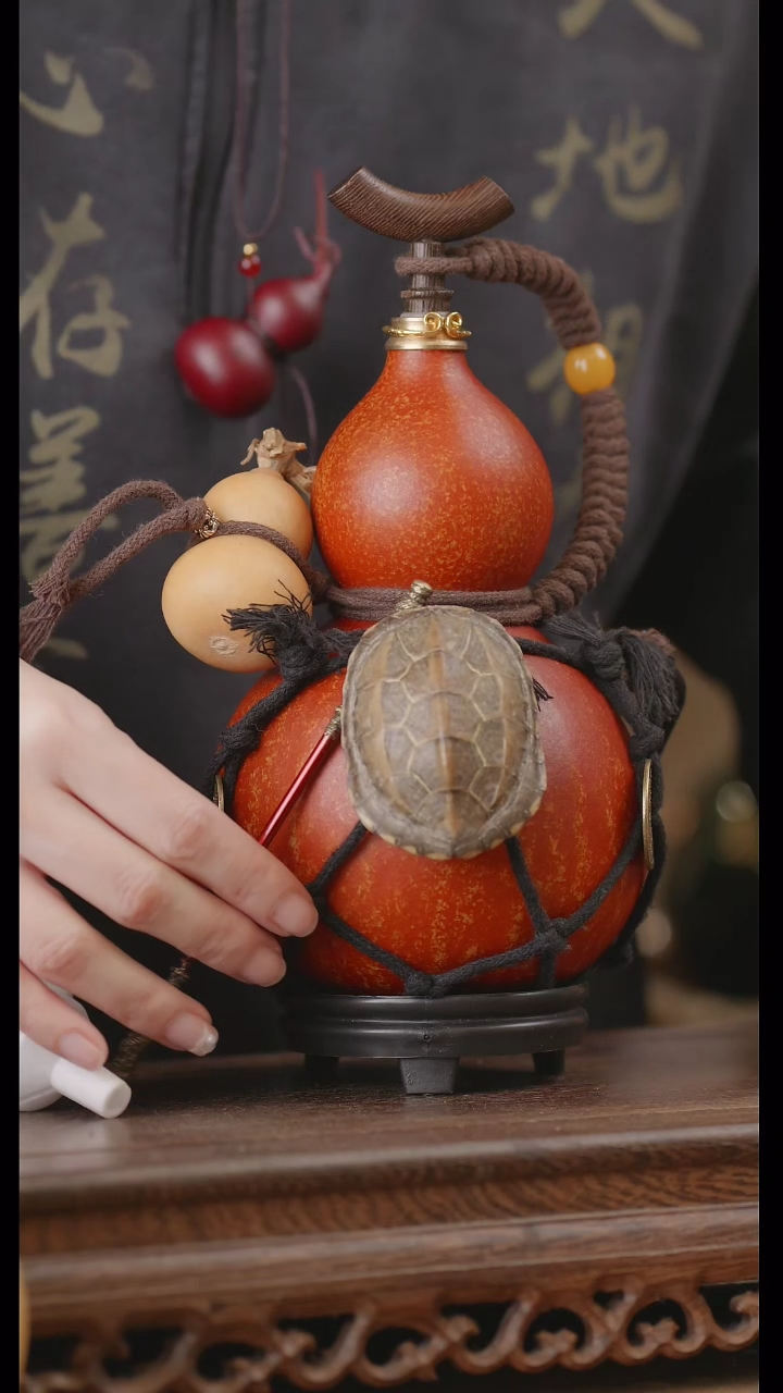 【闪购商品】238号精品天然大漆工艺防渗内胆酒葫芦~