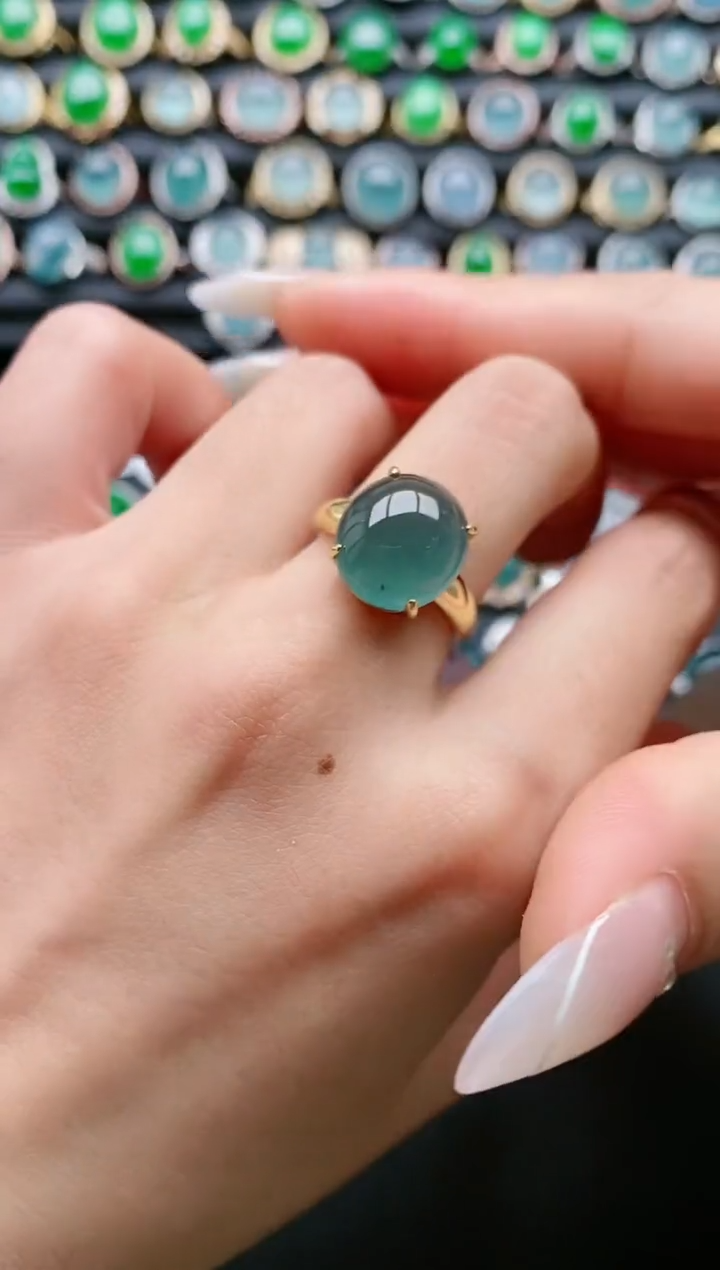 【闪购商品】翡翠戒指银S925镶嵌111111111