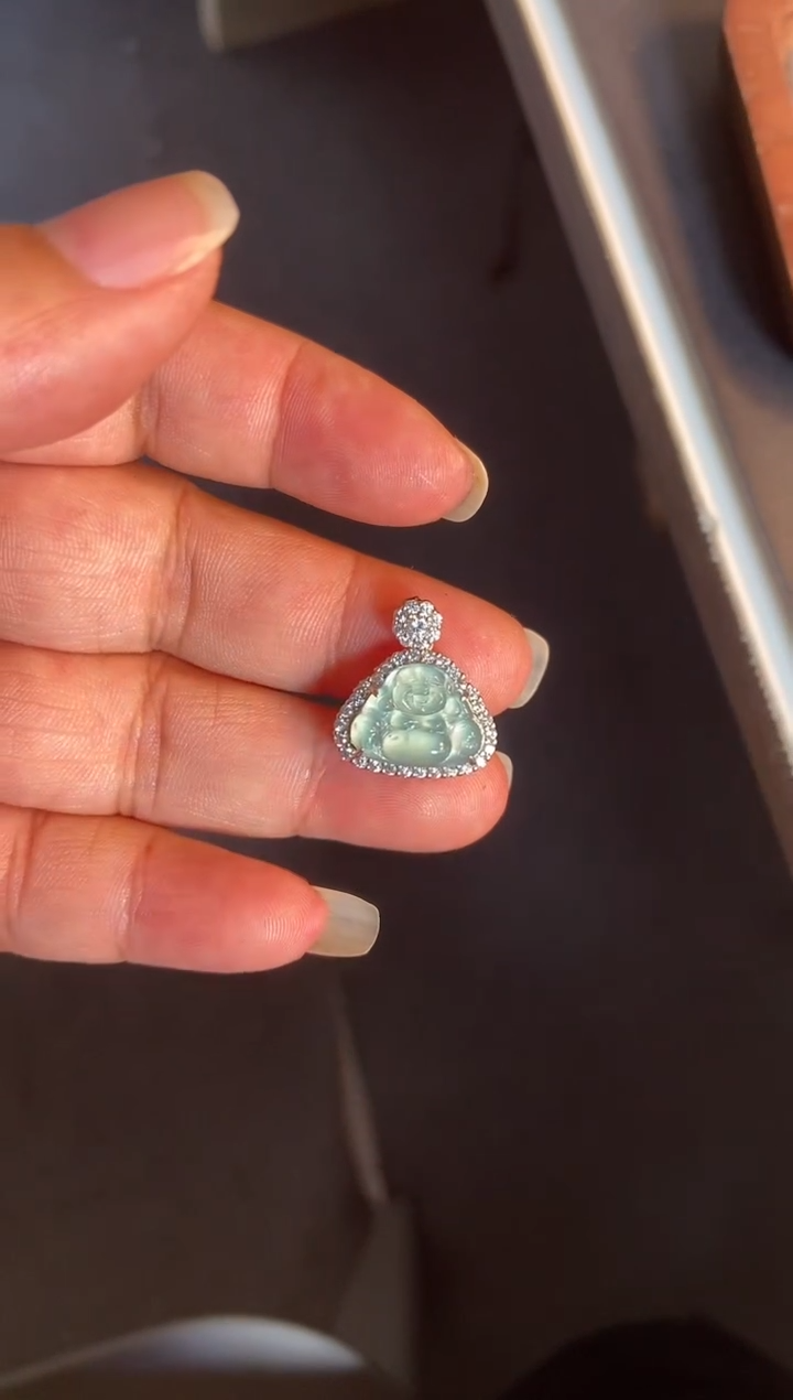 吊坠(不含链)银S925镶嵌翡翠1