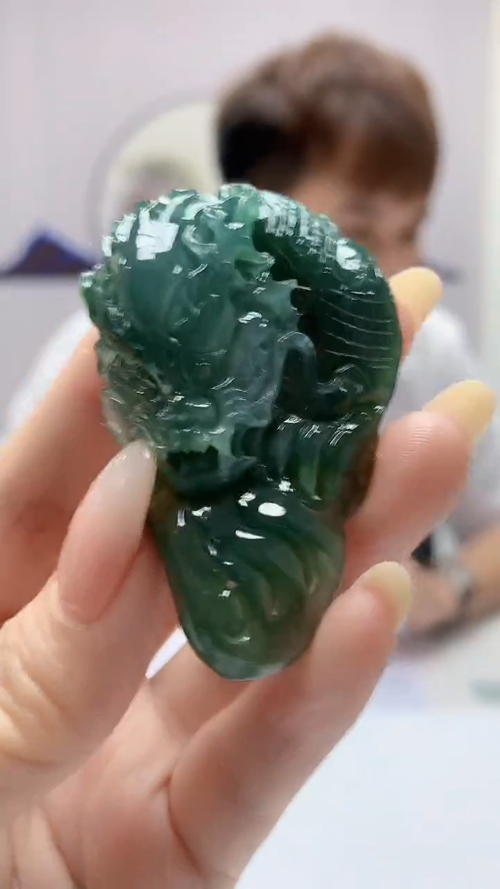 【闪购商品】定制翡翠未镶嵌4868DD-毛货挂件181