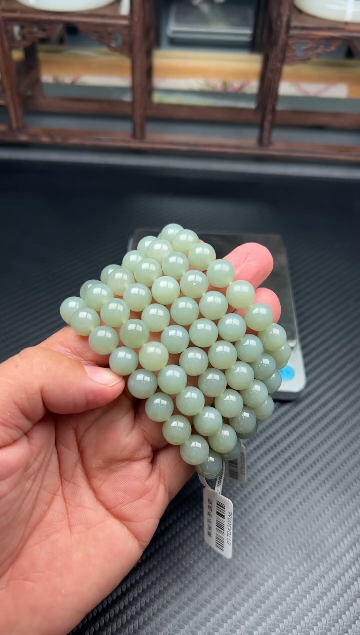 未镶嵌手串和田玉且末微色差近矿卡10多样性发货拍一发一