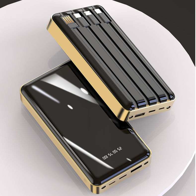 5万毫安大容量充电宝X20自带线移动电源