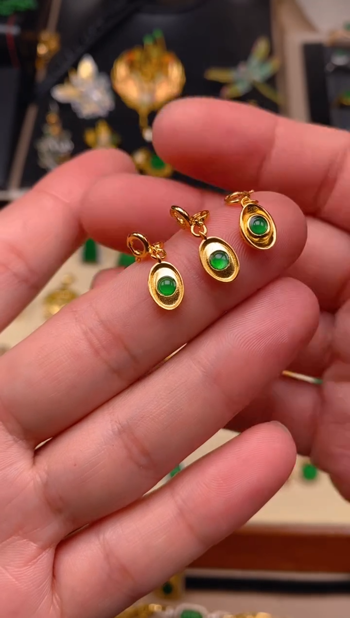 【闪购商品】翡翠戒指银S925镶嵌万能扣