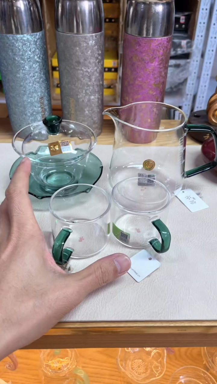 荷叶盖碗/墨绿+承轩墨绿色+清禾杯墨绿色  