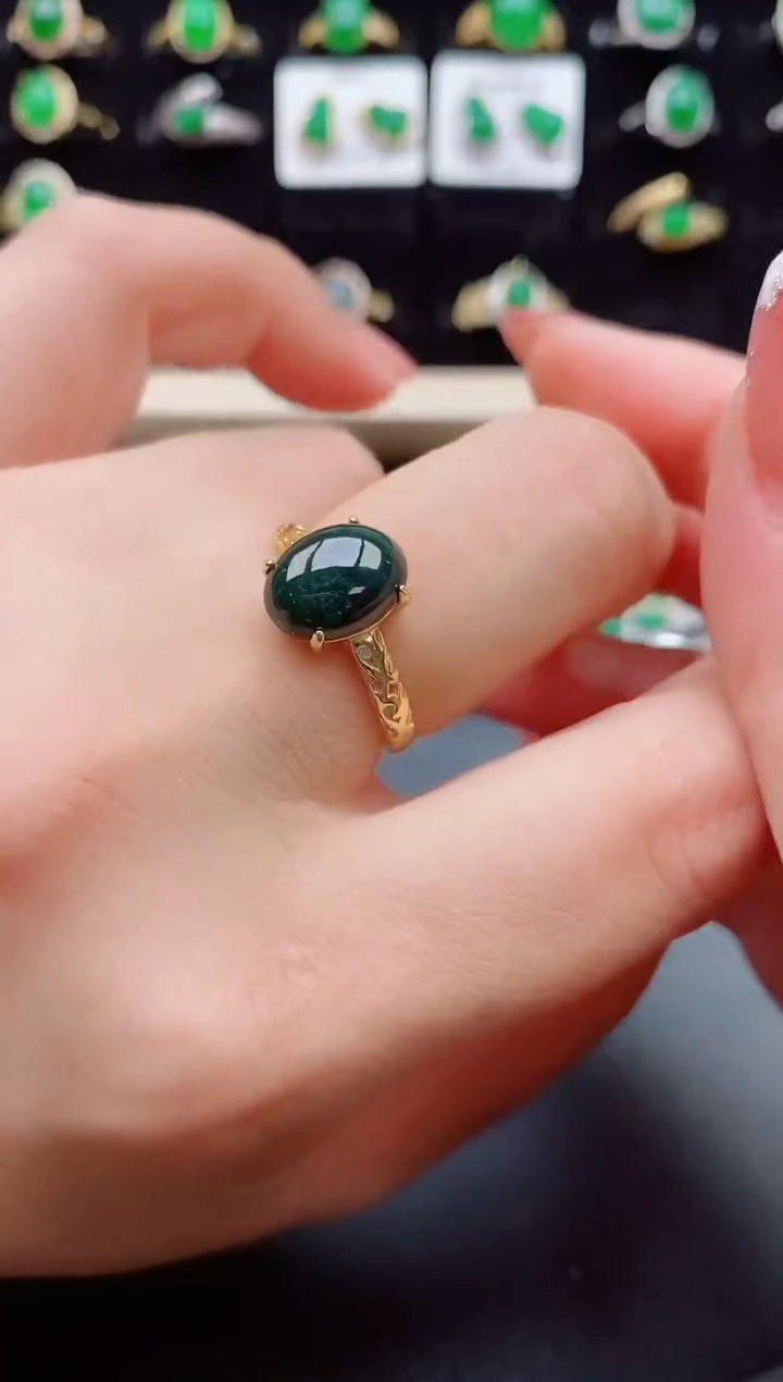 【闪购商品】翡翠戒指银S925镶嵌8580505