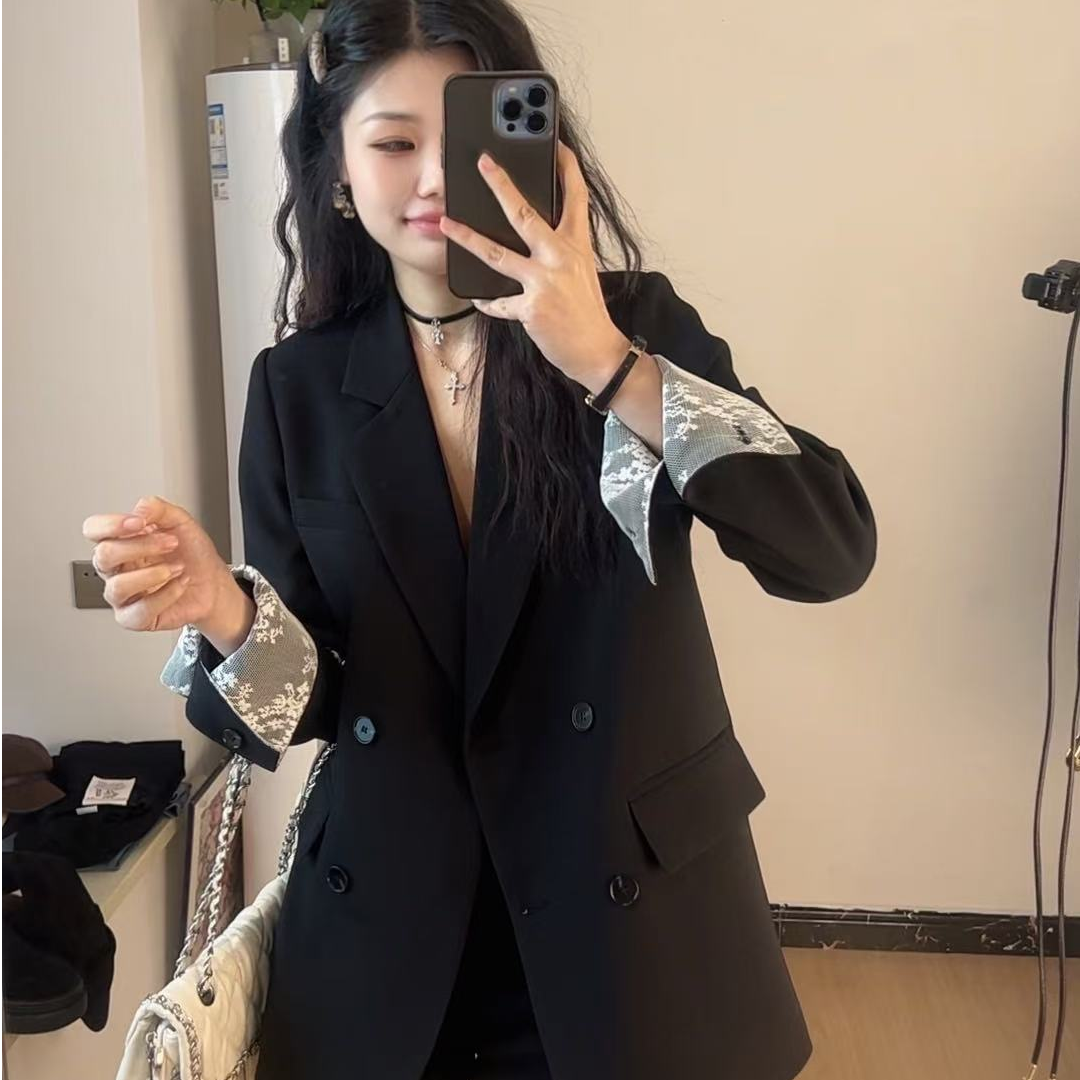 高级感小西装外套女神范网红气质2025春季新款修身西服