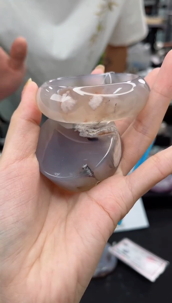 【闪购商品】石英质玉手镯未镶嵌53圈口（赠品镯心）3931047