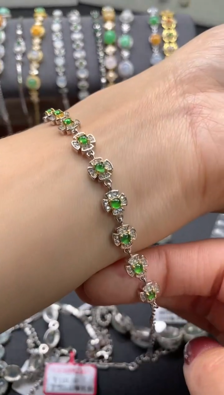 【闪购商品】翡翠戒指银S925镶嵌1111111111    2