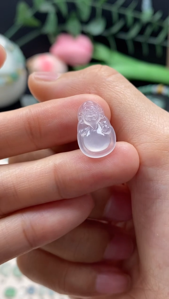 【闪购商品】翡翠颈饰未镶嵌翡翠白冰财神