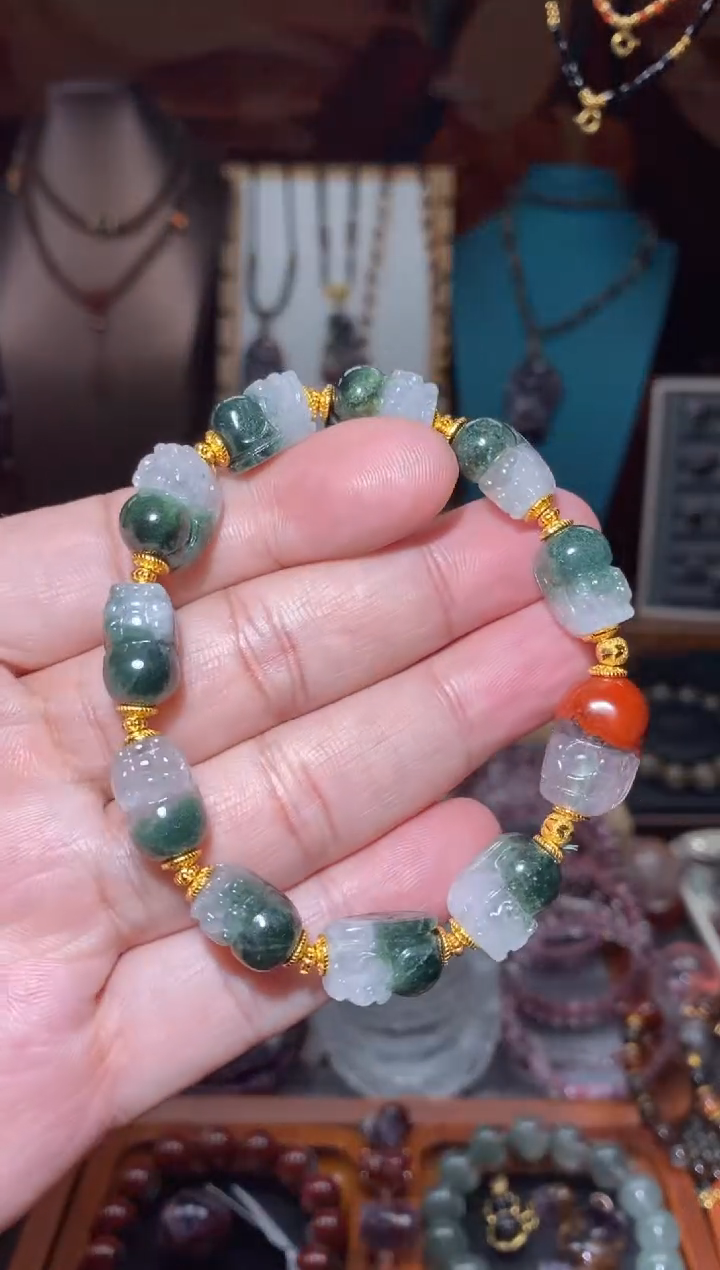 【闪购商品】水晶绿幽灵手串未镶嵌多样性