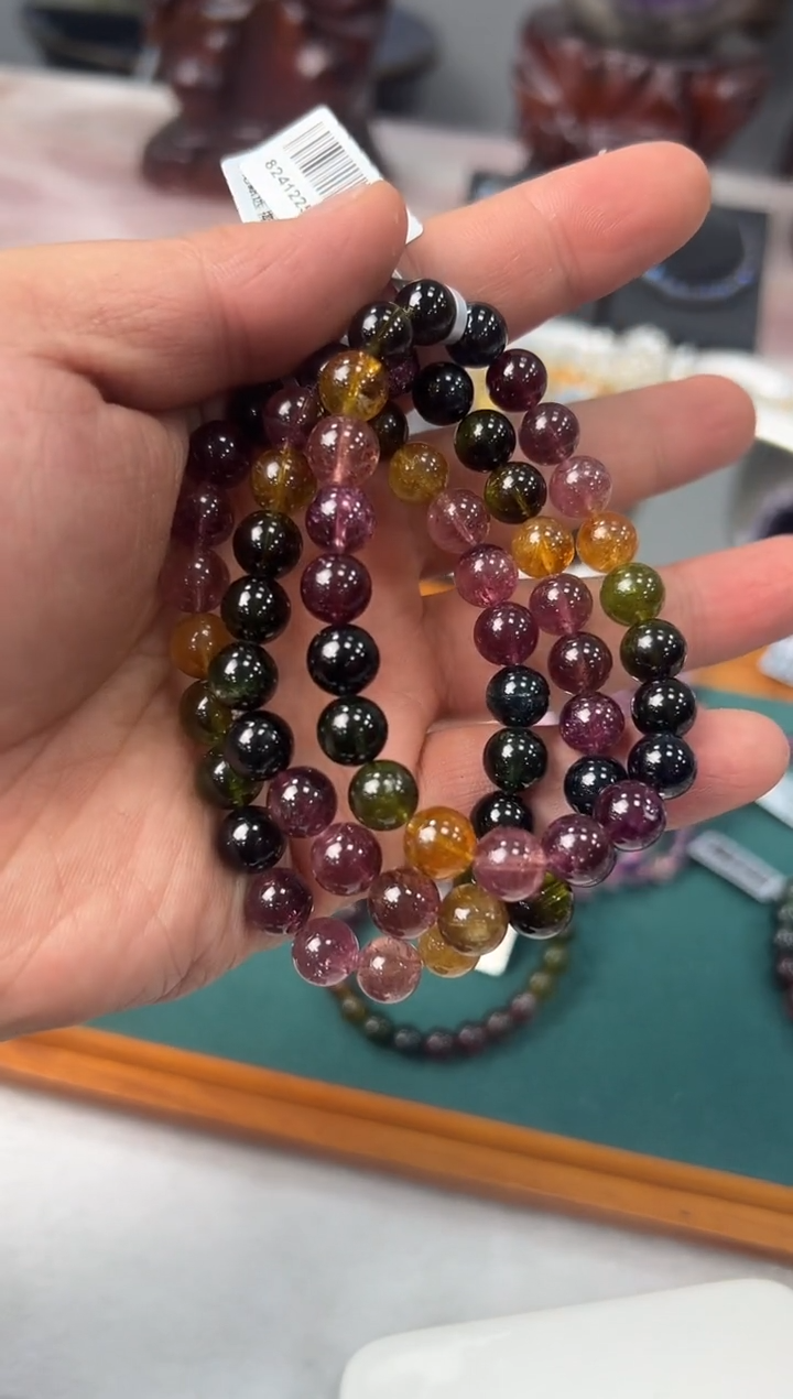 【闪购商品】碧玺手链未镶嵌ZW2698约8mm多样性发一件