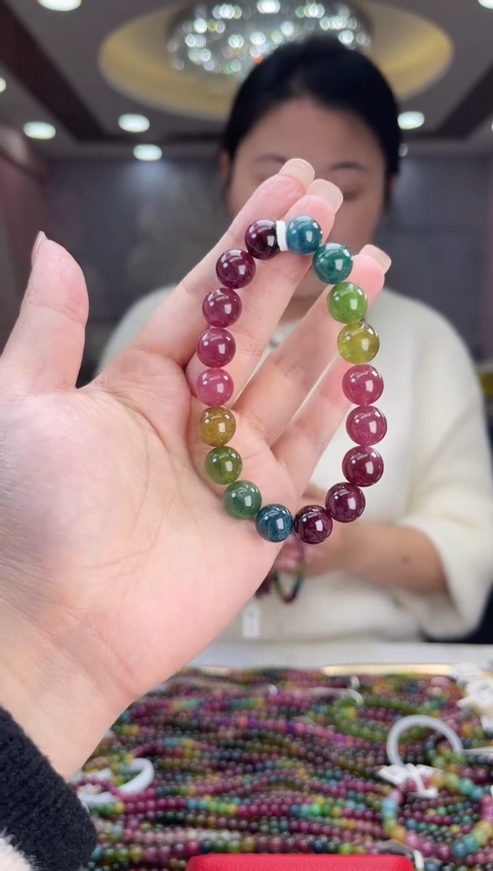 /未镶嵌碧玺10mm+碧玺单圈多样性发货