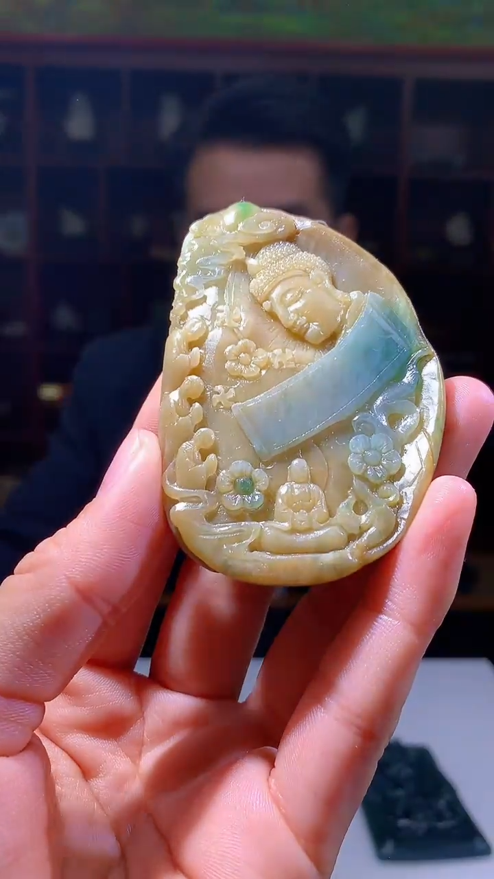 【闪购商品】定制翡翠未镶嵌1088hm-毛货挂件81