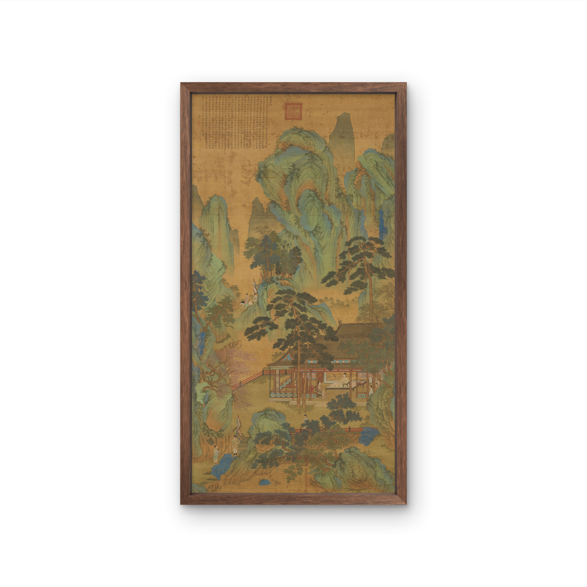 9357-30*55昼锦堂轴中式装饰画木框玄关书房茶室客厅挂画