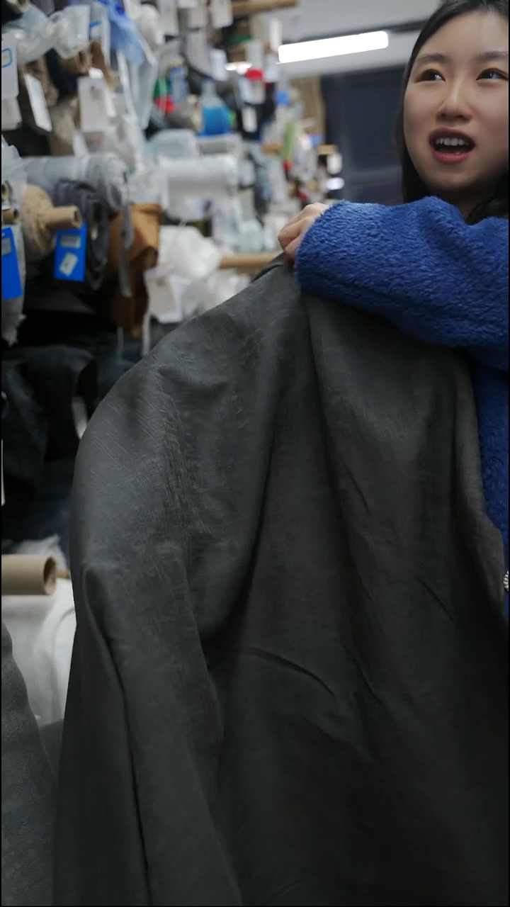 棉1.3米JIS 深水泥灰棉提花面料衬衫连衣裙裤子布料 幅宽145CM