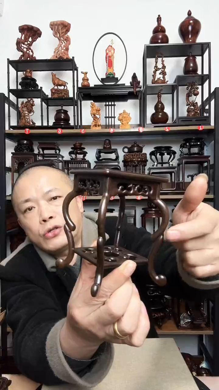 紫砂底座木9正方13高