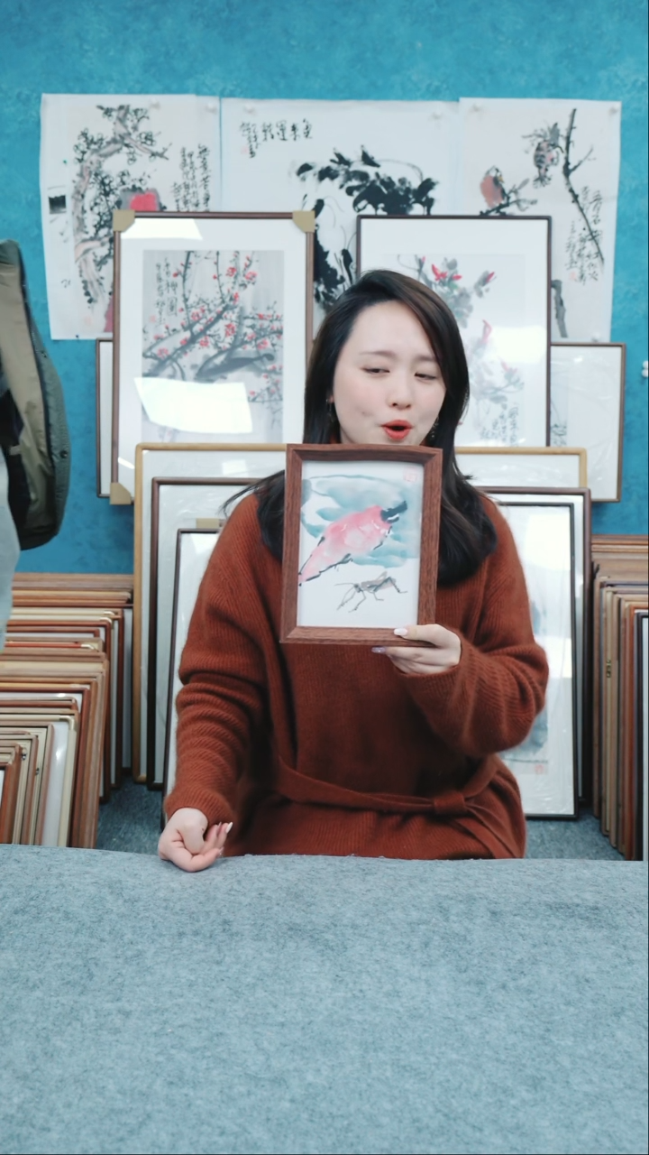 【闪购商品】国画8寸郑志超老师木质摆台