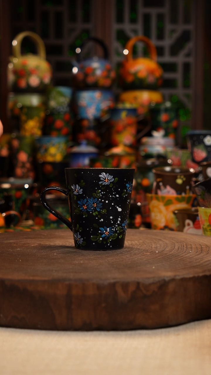 油画  手绘釉下彩