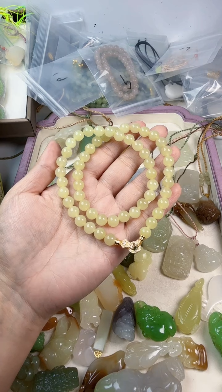 项链银S925镶嵌和田玉第***。8mm项链