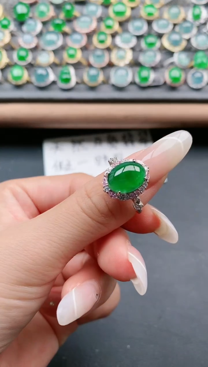 【闪购商品】翡翠戒指银S925镶嵌11111111