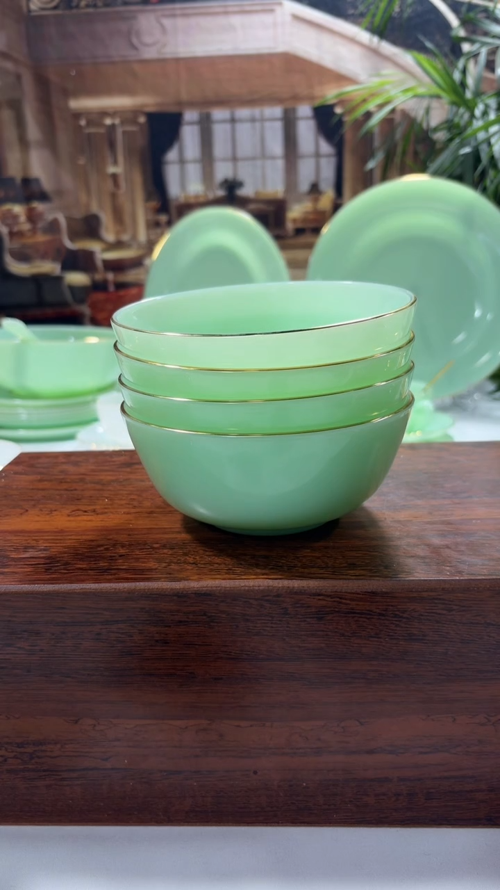 【闪购商品】.... 5.5英寸玉瓷碗4个口径13.8厘米