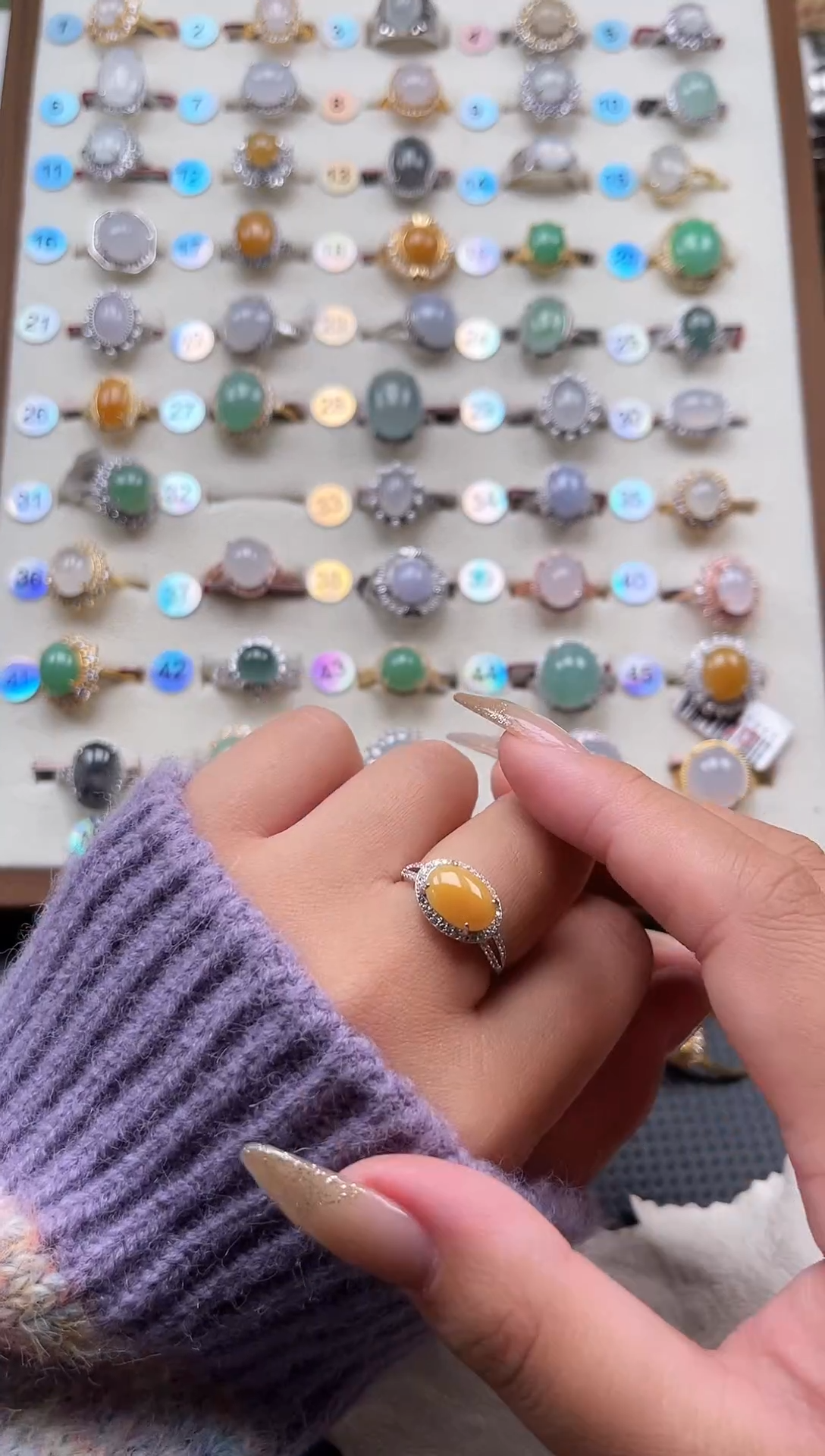 【闪购商品】翡翠戒指银S925镶嵌天然A货翡翠戒指