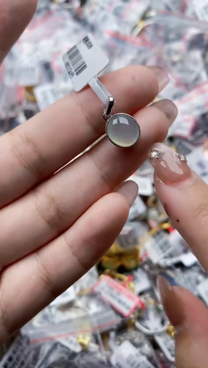 【闪购商品】翡翠戒指银S925镶嵌22222---5