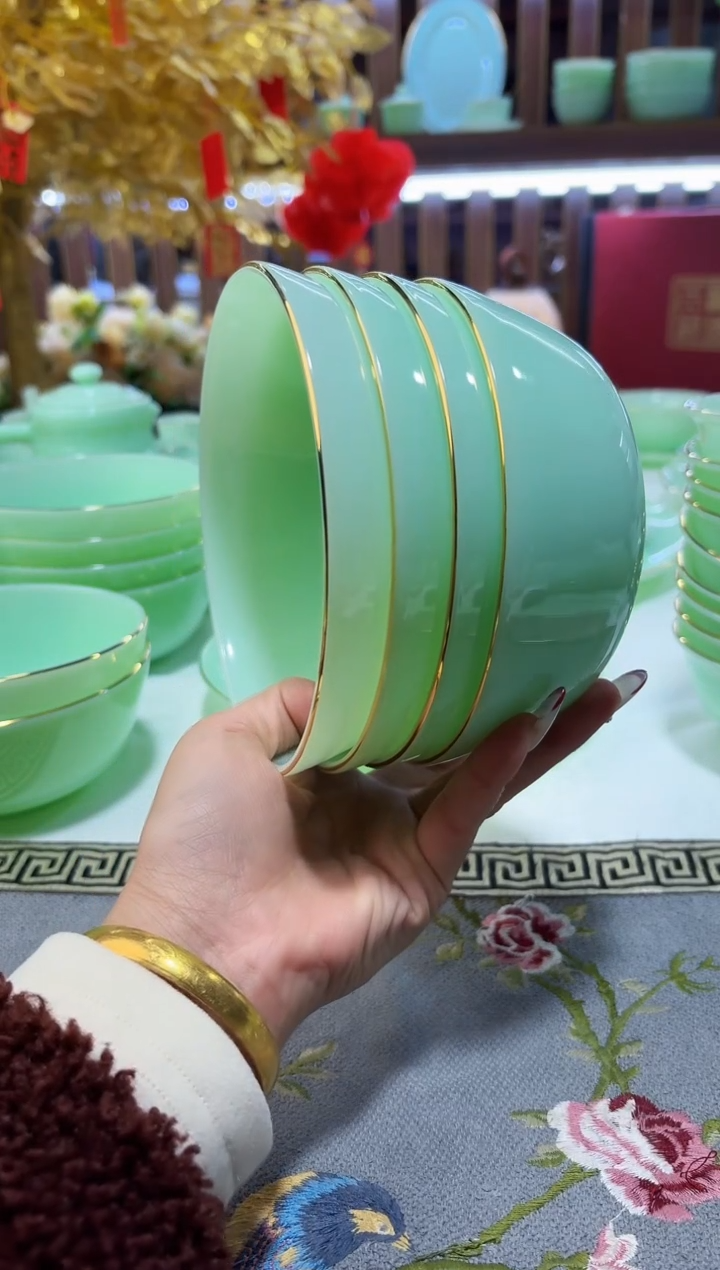 玉瓷5.5英寸饭碗4个