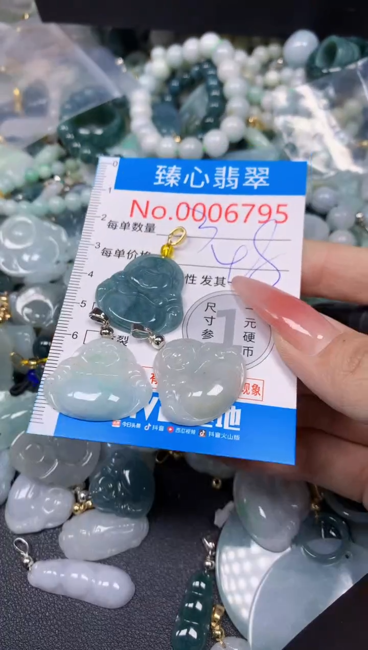 【闪购商品】翡翠颈饰未镶嵌含绳0006795