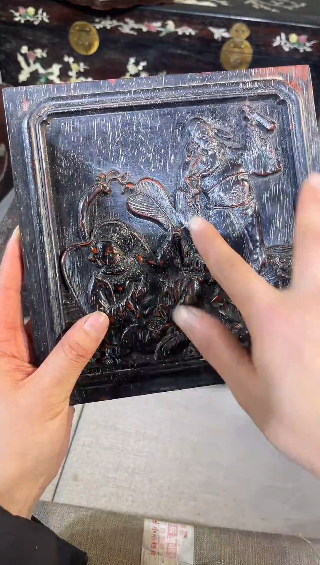 木紫檀雕刻八仙雕刻板