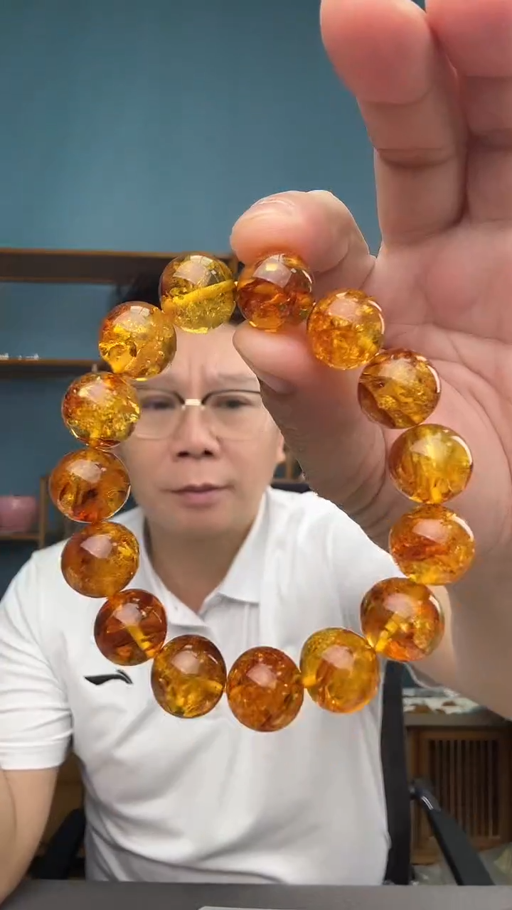 裸石琥珀未镶嵌3（有瑕介意勿拍）14mm