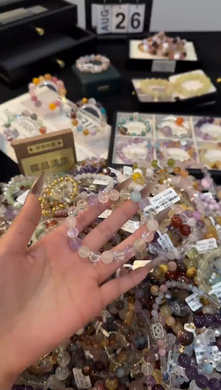 合金手链水晶多宝f040