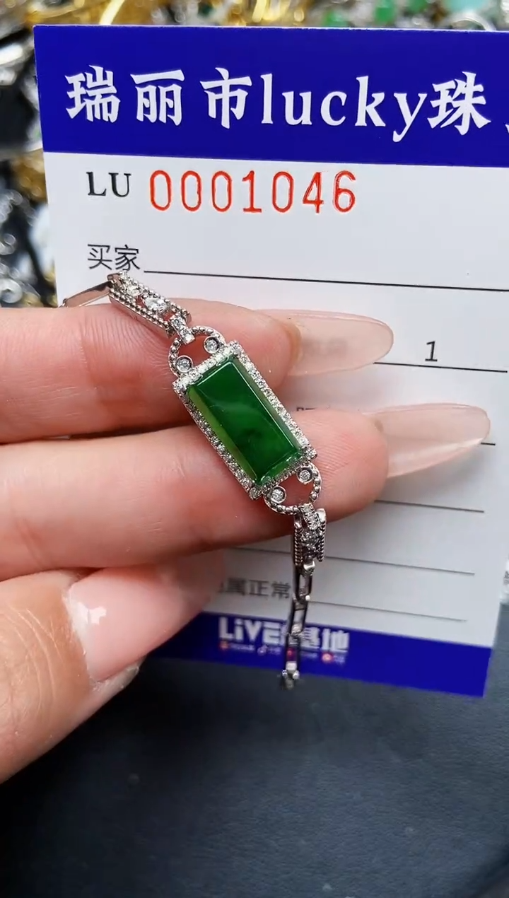 【闪购商品】翡翠颈饰银S925镶嵌1046