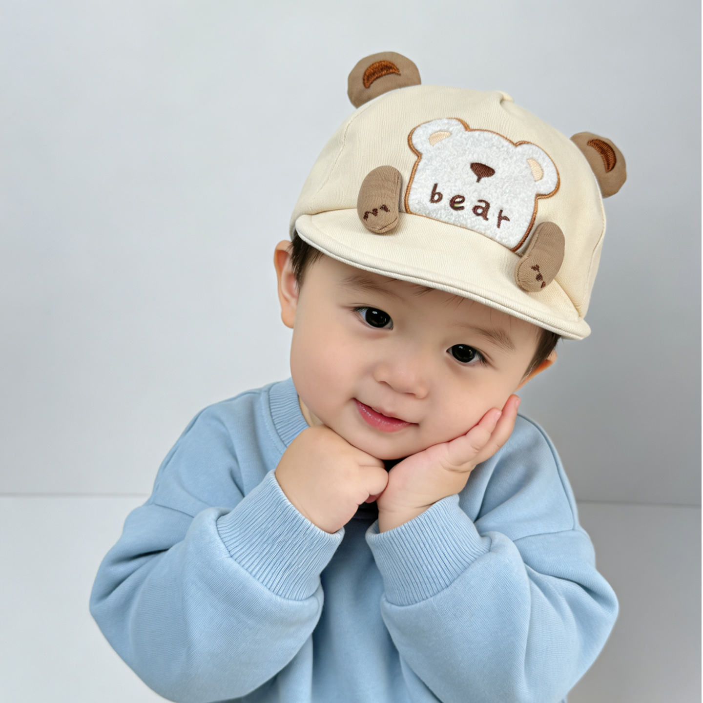 6-12个月男宝女宝婴儿春季新款韩版可爱鸭舌帽1岁2儿童软沿太阳帽