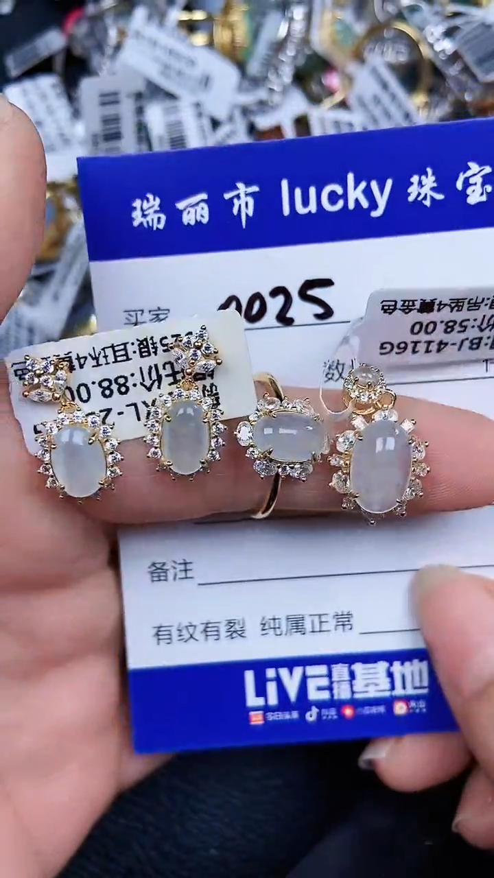 颈饰银S925镶嵌翡翠0025