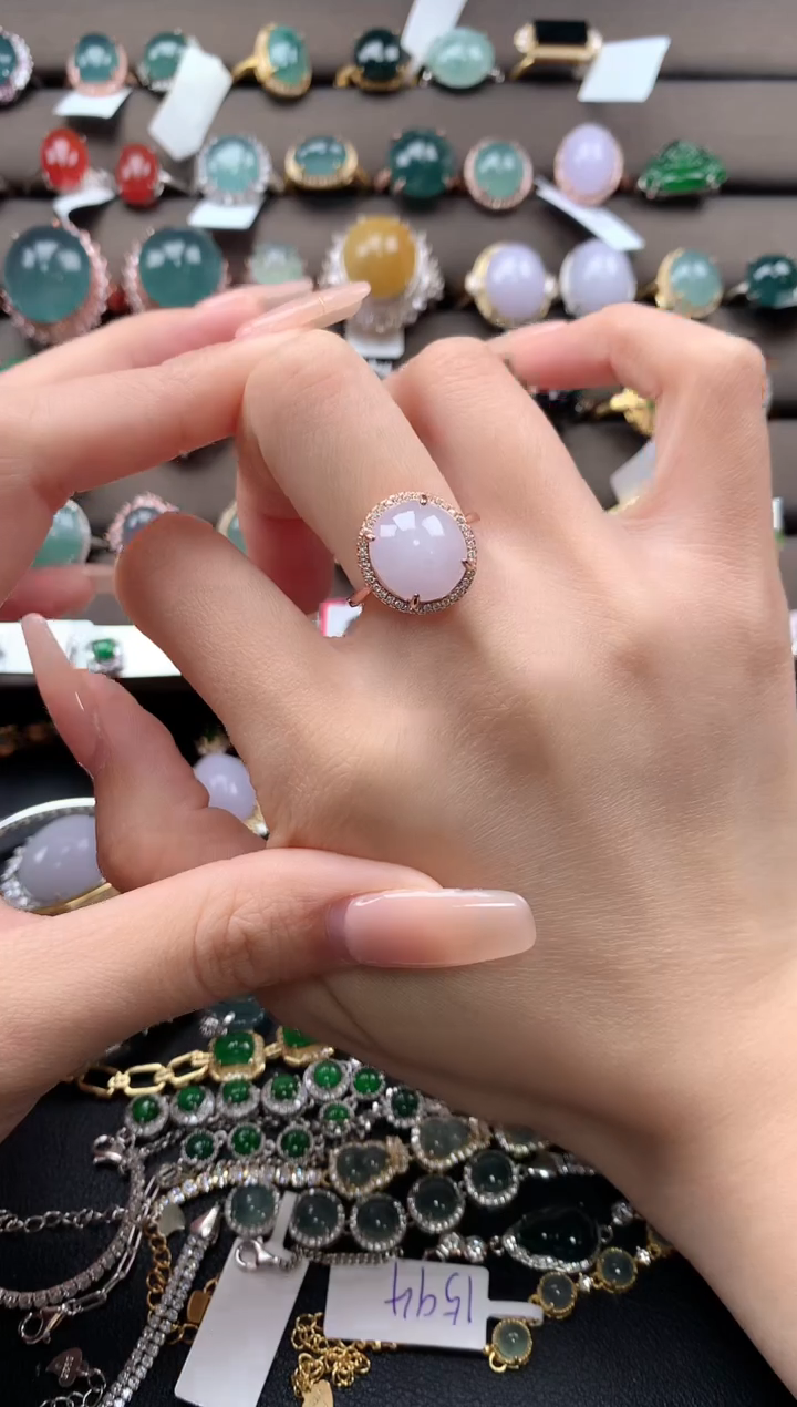 【闪购商品】翡翠戒指银S925镶嵌4324324